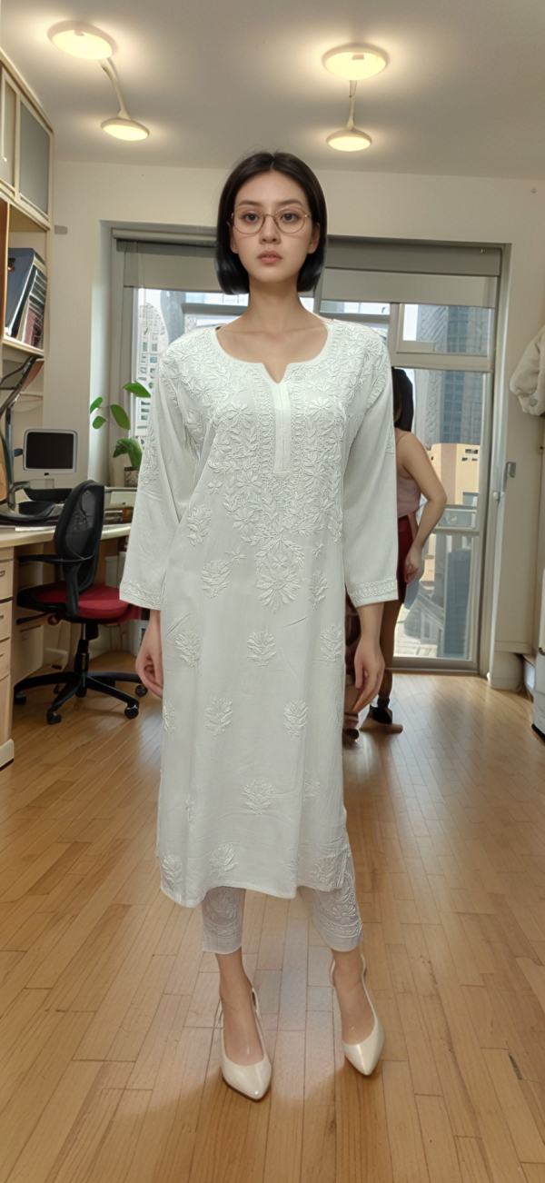 white long kurti